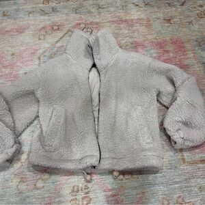 lululemon women’s Cream Sherpa-Lined Zip Jacket size 4